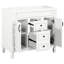 Armoire de rangement pour salle de bain avec 2 portes à fermeture douce et 2 tiroirs-1329325595
