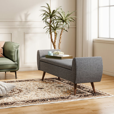 Alamo Linen Upholstered Storage Bench