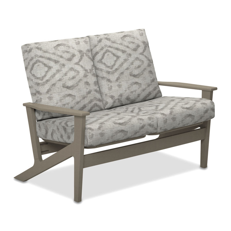 Chrisa 51.5'' Wide Loveseat with Cushions, Serene Ash, Textured Desert