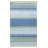 Blue Themed Stripe Geometric Patterned Fringed Vintage Decorative Carpet-211489590