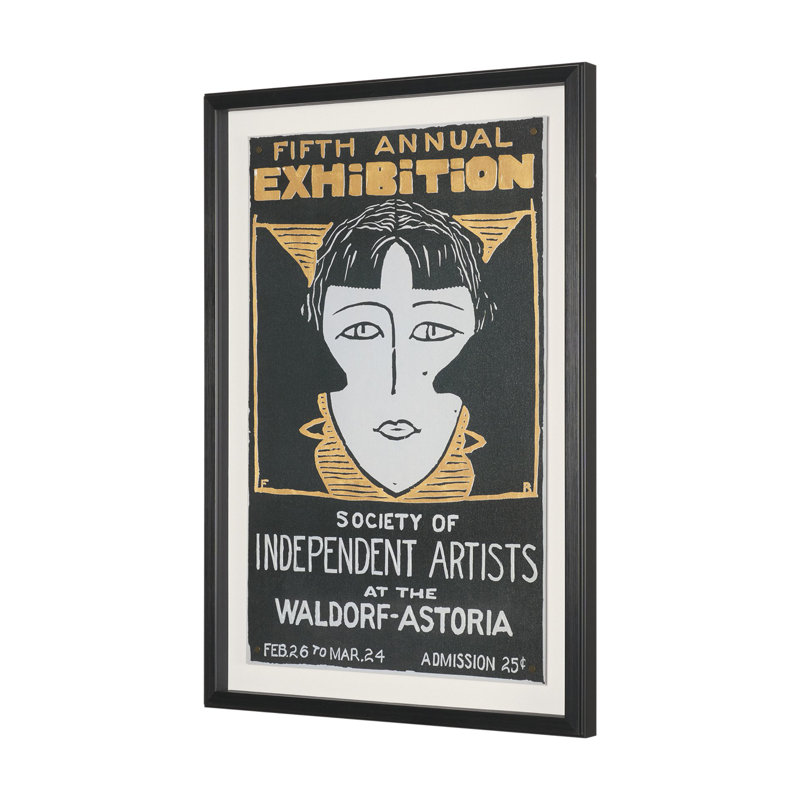 Oeuvre d'art encadrée à la main Harison, Ephemera Independent, 21.5L x 1.6W x 31.5H