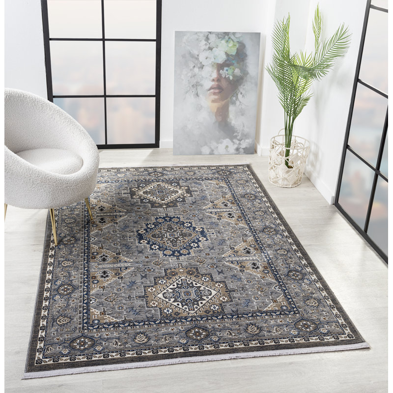 Tapis gris United Weavers Carllene Magi, Rectangle 12 pi 6 po x 15 pi
