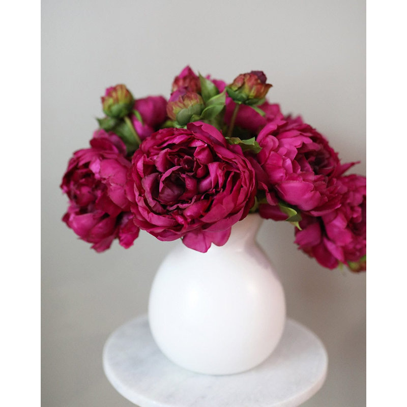 Yellow Peony 19.5", Pink, 21.5" H x 7" W