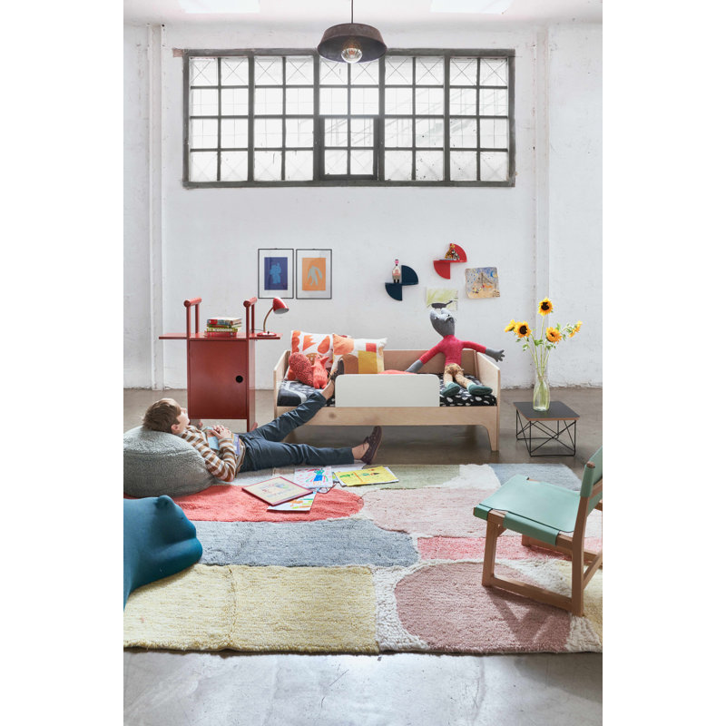 Donna Wilson Hand Tufted Wool Geometric Area Rug in Natural/Spiced Coral/Dusty Pink/Sunlight/Sage/Smoke Blue/Sandstone