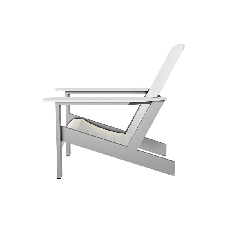 Chaise chauffante Tundra avec pieds en miel, Blanc