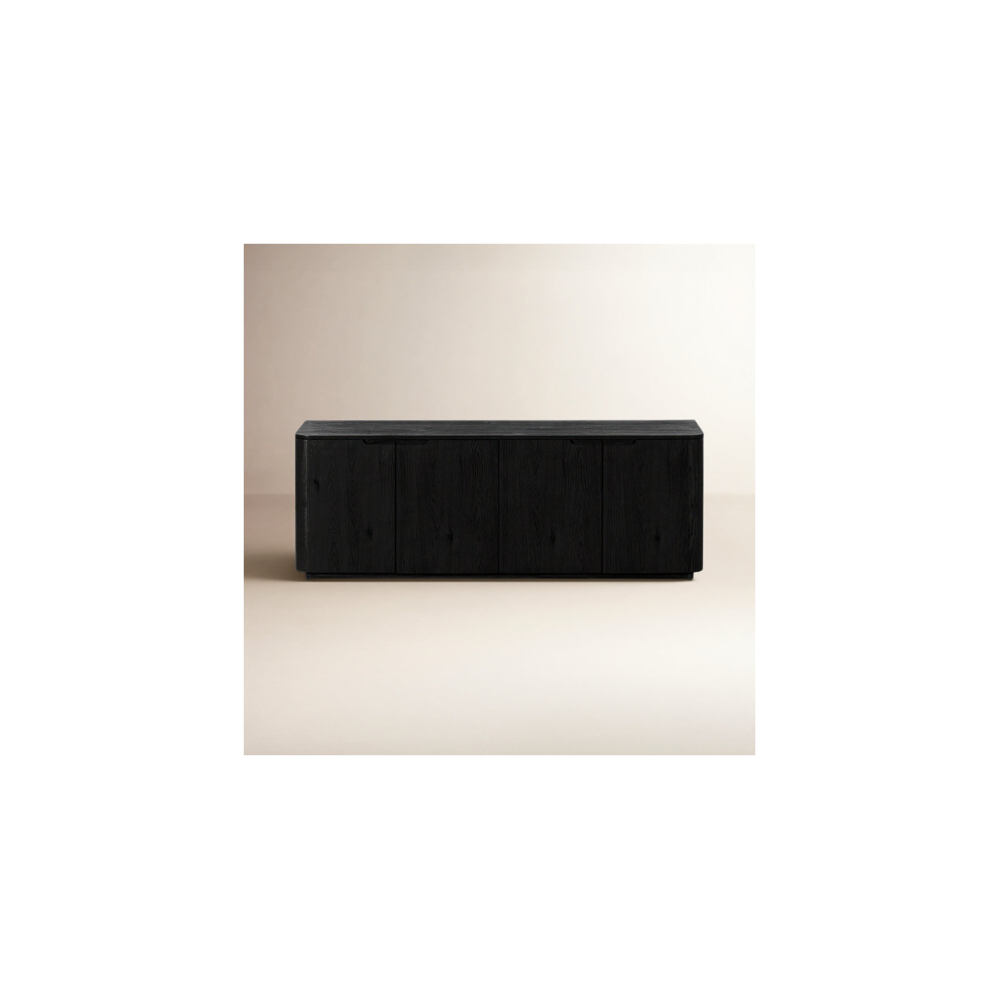 Adelaide 4 Door Wood Sideboard, Black