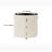 Modern Off-White Round Nightstand With Light And Wireless Charging And Speakers And USB Port
