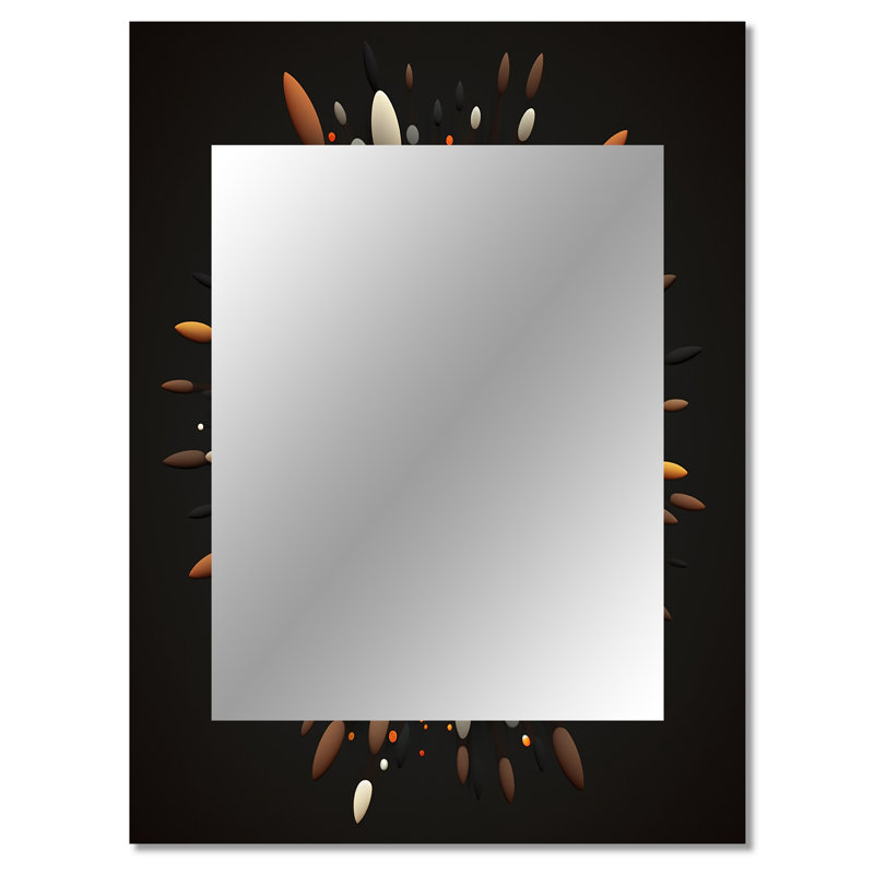 Pristine Spirit Spiritual Abstract VII - Geometric Decorative Wall Mirror, Modern Mirror, Printed Metal Art, 40" x 30"