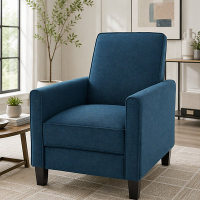 Fauteuil inclinable rembourré 27,5 po avec pieds en hêtre massif