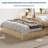 Solid Wood Platform Bed Frame, Floor-Standing Bed with Sturdy Slats, Full/Twin/King/California King/Twin-XL, Modern Minimalist Design-286282139-286282137