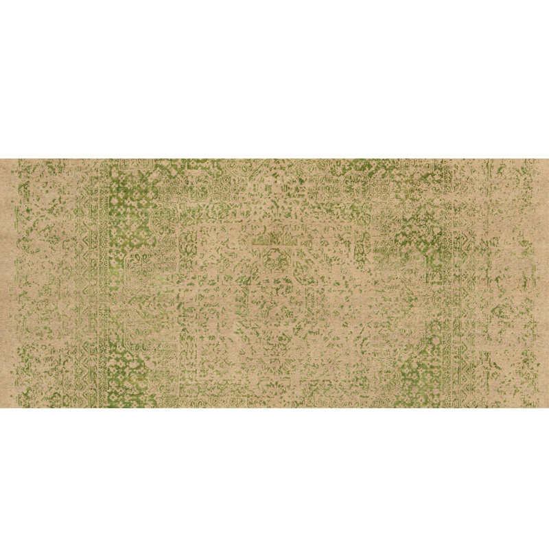 Hand Knotted Area Rug in Green