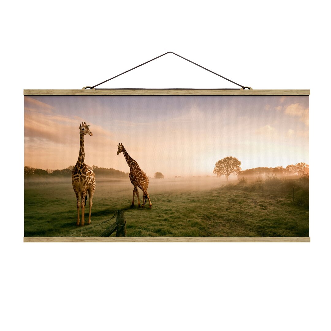 Stoffbild Surreal Giraffes