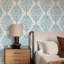 Kwon Damask Metallic Wallpaper Double Roll-584006624