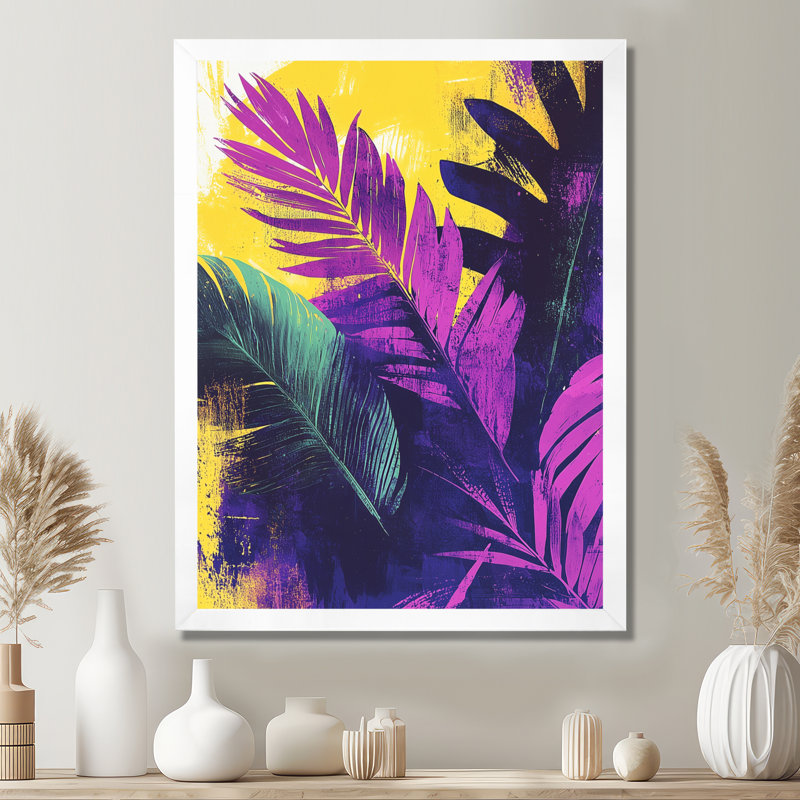 Ciniyah - impressions sur toile florales, H 20 po x l 12 po, Reproduction encadrée d'une seule photo, Blanc
