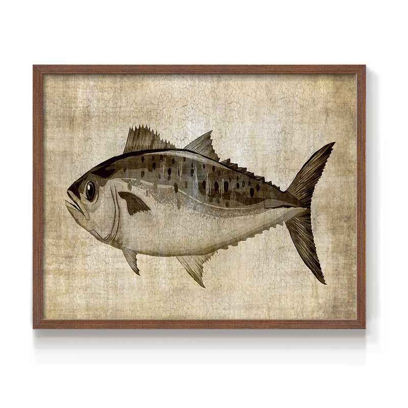 «Big Catch II», reproduction encadrée, H 8 po x l 10 po, Noyer