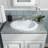 20.5 in. x 17.69 in. White Porcelain Oval Drop-In Bathroom Vanity Sink