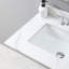 Élégant comptoir de salle de bain 31 po en or, avec pierre frittée, lavabo en céramique, dosseret, conception encastrée de 31 pouces