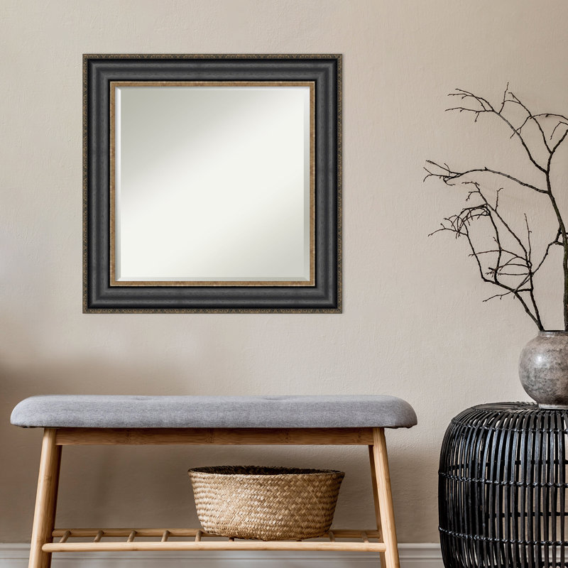 Dyana Flat Wall Mirror, 25.75" x 25.75", Bronze