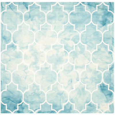 Dip Dye Hand Tufted Wool Geometric Rug