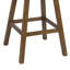 Tabouret de bar rotatif à hauteur ajustable Sonny en similicuir avec finition en bois brun-1112326819