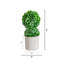 9 po Mini topiaire artificielle boule de buis en pot de ciment - ensemble de 3