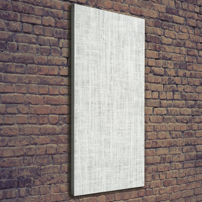 White Linen Canvas - Wrapped Canvas Print