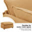 Fauteuil en velours côtelé avec repose-pieds Redenius-91901461