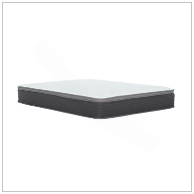 Plush Hybrid Mattress In A Box, Pocket Spring And Gel-Infused Memory Foam Mattress, Pressure Relief, Cooling Technology