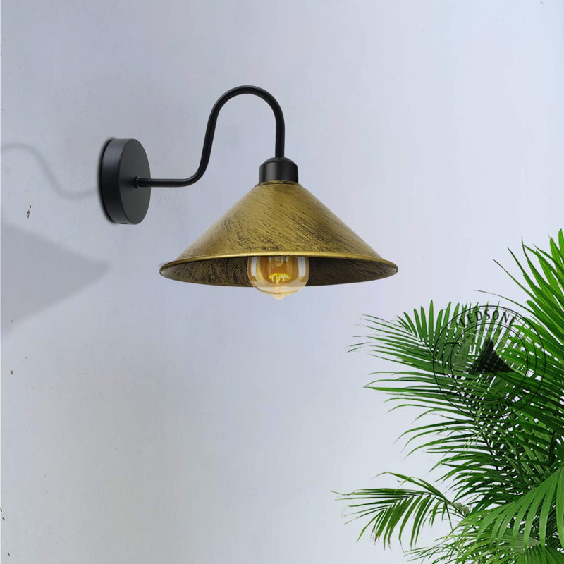 Armed Sconce, Brushed Brass
