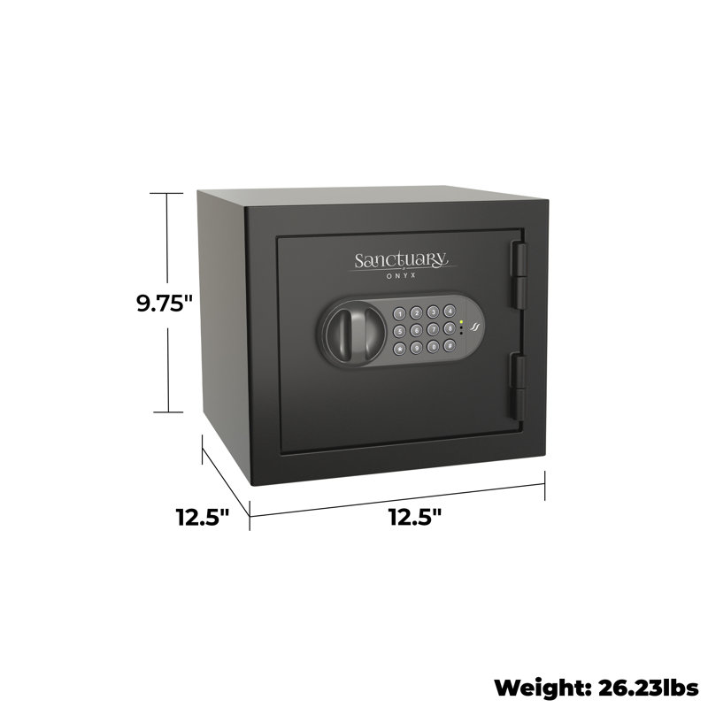 Sanctuary 0.5 Cu. ft. Matte Black Fireproof Digital Safe