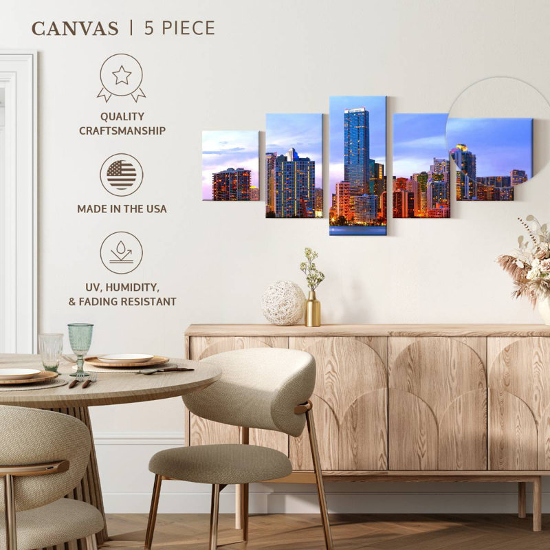 Miami Metropolitan Skyline, H 24 po x l 55 po