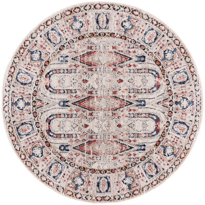 Luna Performance Oriental Rug, Round 6'7"