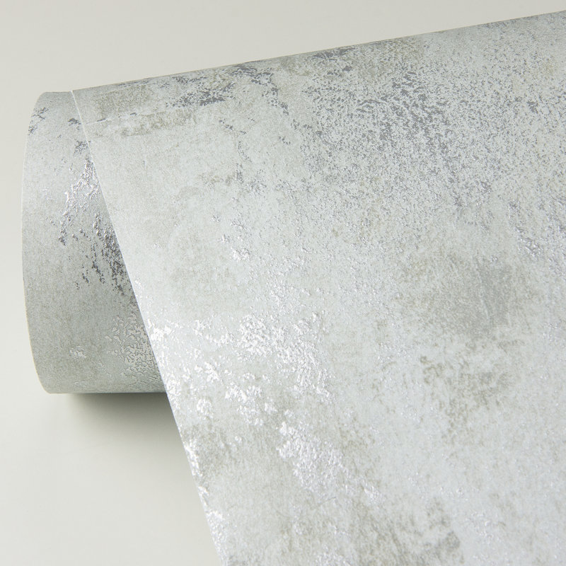 Deimos Abstract Metallic Wallpaper Roll, Gray