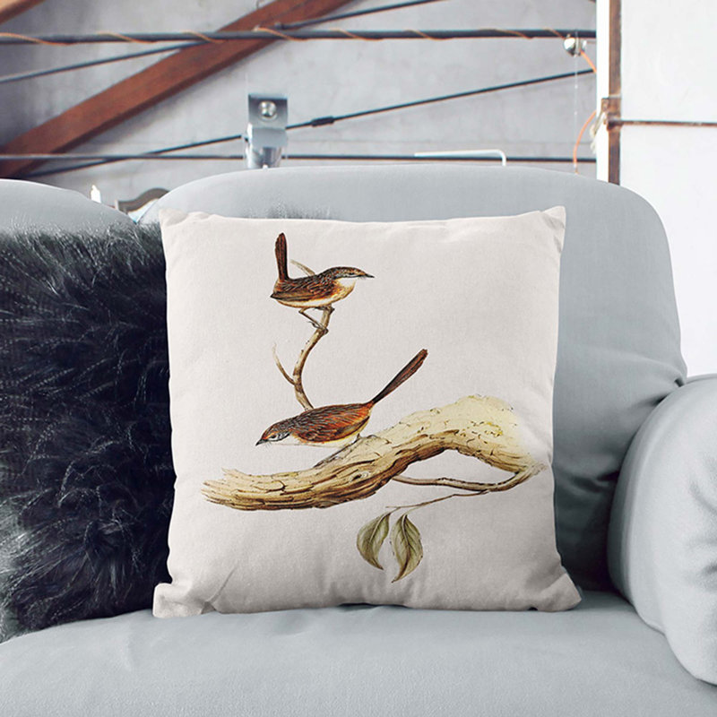 Square Cushion, 55cm H x 55cm W x 20cm D, White