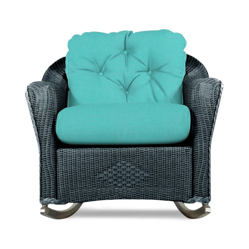 Reflections Outdoor Rocker Chair, Flagship Lapis Sunbrella®, Denim Blue