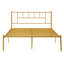Cadre de lit double, cadre de lit en métal avec tête de lit, lit plateforme en fer sans matelas ni sommier-88618247-102742499