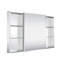 Armoire à pharmacie encastrée ou en saillie en aluminium avec miroir biseauté et tablette ouverte, 122 cm (L) x 76 cm (H).-1326510149-1326510170