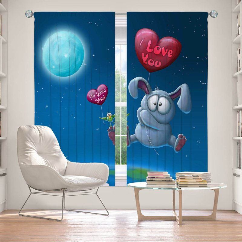 Curdin Room Darkening Curtain, 40" W x 82" L