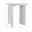 24"Catalina Travertine&Fluted Wood Accent Table/Kd