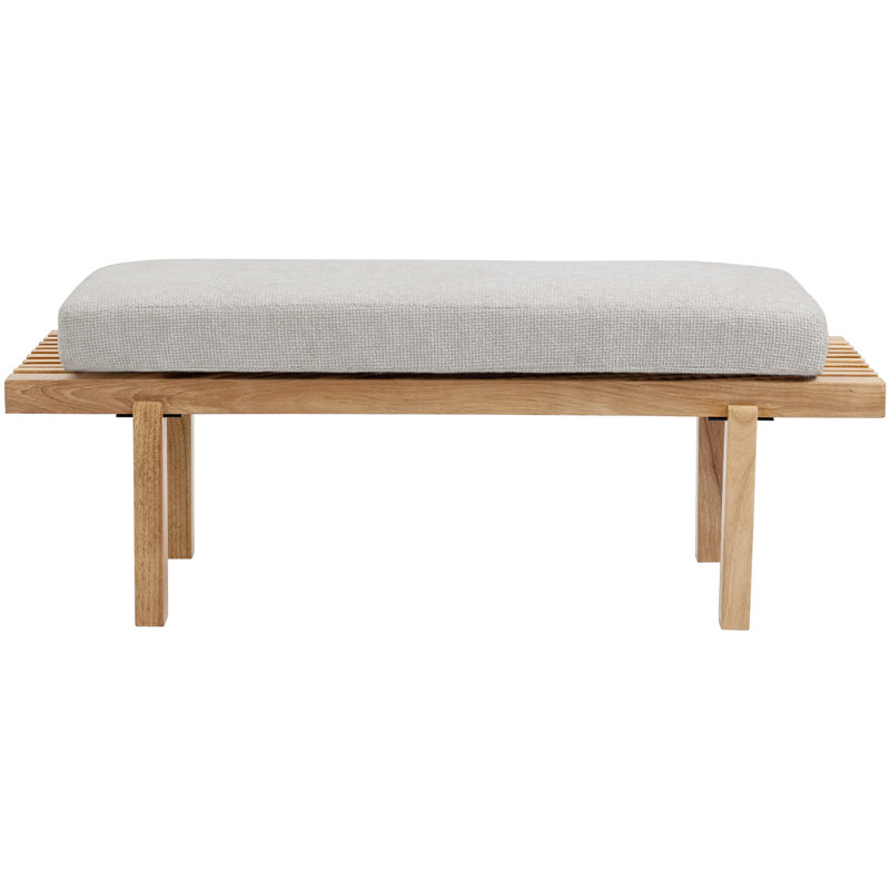 Banc rembourré Audie avec finition naturelle
