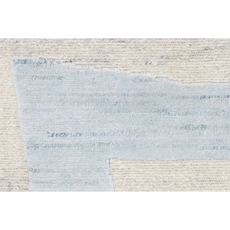 Hand Woven Wool Geometric Area Rug, Rectangle 10' x 14'