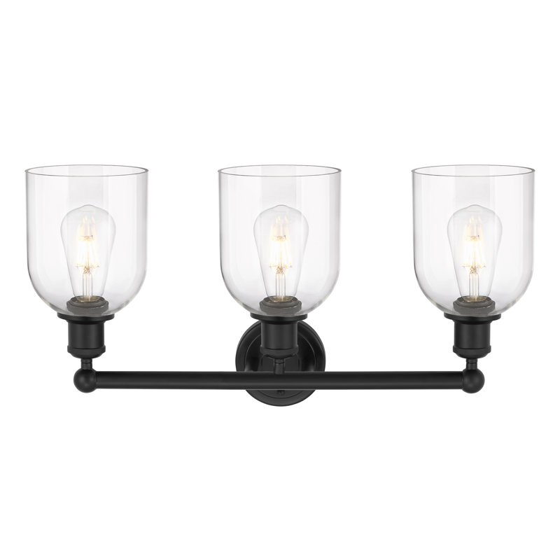 Allysson 3 - Light Dimmable Vanity Light, Clear, Matte Black