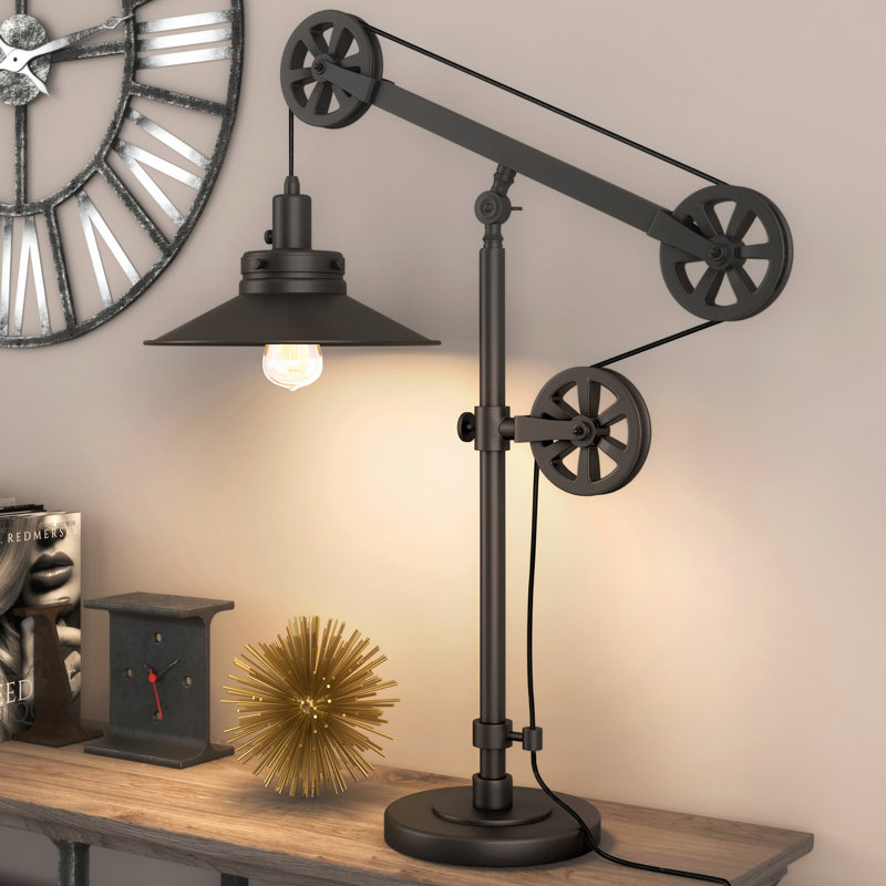 Lampe de bureau 29 po Descartes, Bronze noirci