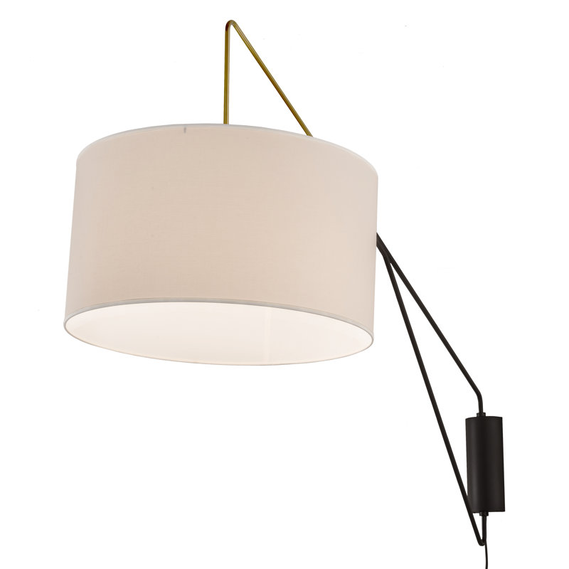 1 - Light Swing Arm, Brass Tint, 38.5" H x 22" W x 73" D