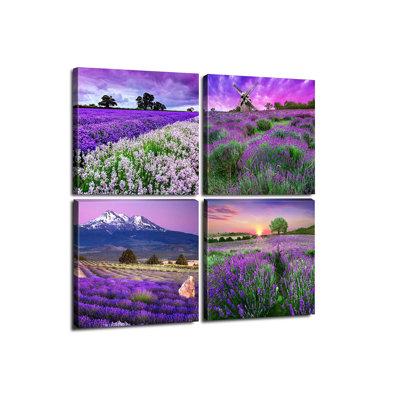 4 Piece Wrapped Canvas Wall Art
