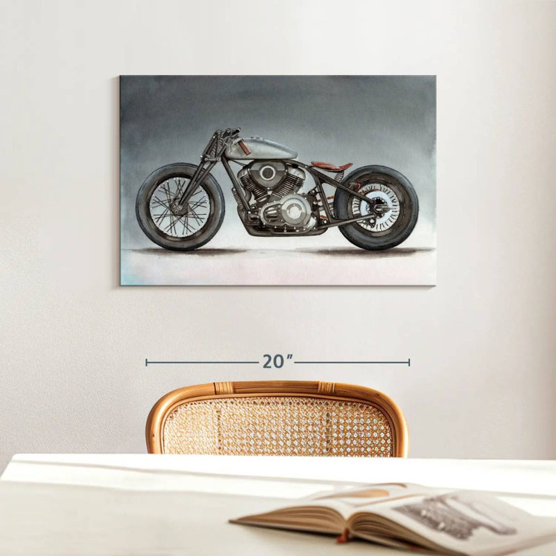 Moto de style rétro, H 16 po x l 24 po