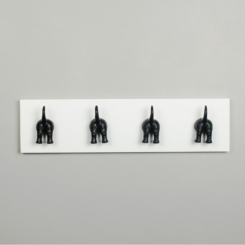 Anosh Wall Mounted Required 4 - Hook Wall Mounted Coat Rack