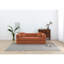 Canapé-lit convertible avec coussin cylindrique - Coussin pliant en velours côtelé avec cadre de forme fixe pour le salon, la chambre à coucher, le salon, le studio - ORANGE