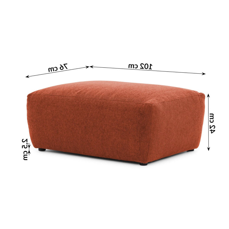 Lennon 6 Seater Sectional, Right-Hand Facing, Terracotta