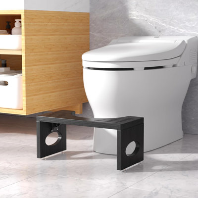 Tabouret de toilette 7 po pliable en bambou noir